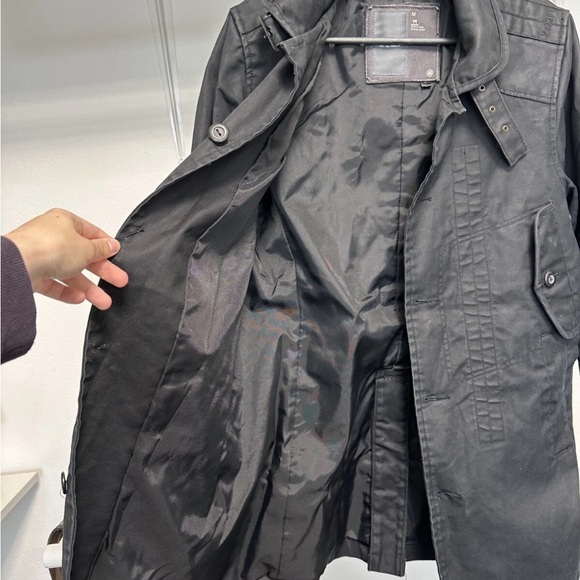G-Star Raw Black Military Field Jacket Decoy Garber Trench Waxed Cotton Style - Picture 9 of 12